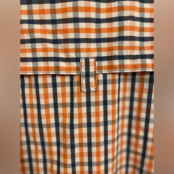 Red Head Brand Co Orange Plaid Button Front Short Sleeve Shirt Mens XL - Picture 7 of 8